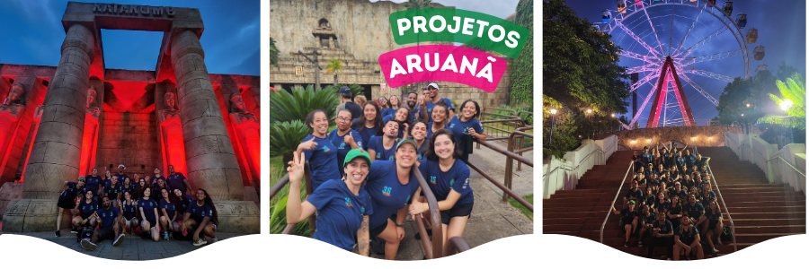 Projetos Aruanã | Equipe no Hopi Hari