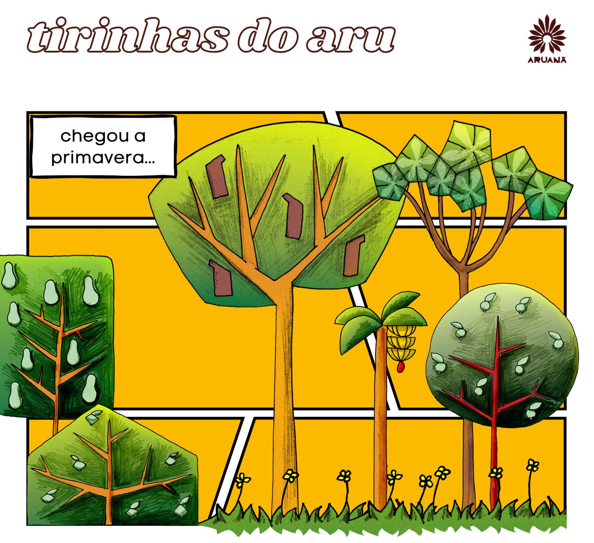Tirinhas do Aru | Começou a primavera